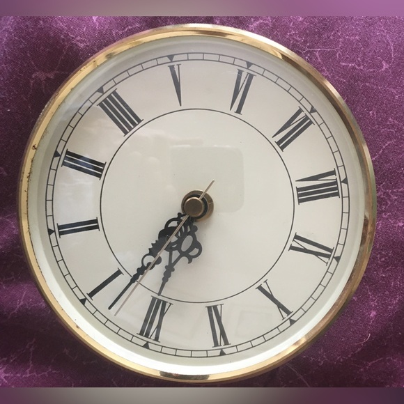 Vintage 1992 the Bombay Company Solid Wood NAPOLEON Style Mantle Clock, 5" Dial - Picture 9 of 15